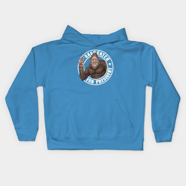 Sasquatch for President Kids Hoodie by Ostrander